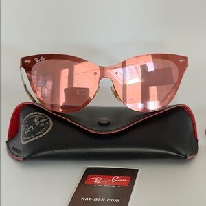Ray-Ban Women's Pink Gradient Cat-Eye Sunglasses with Rose-Tinted Lenses